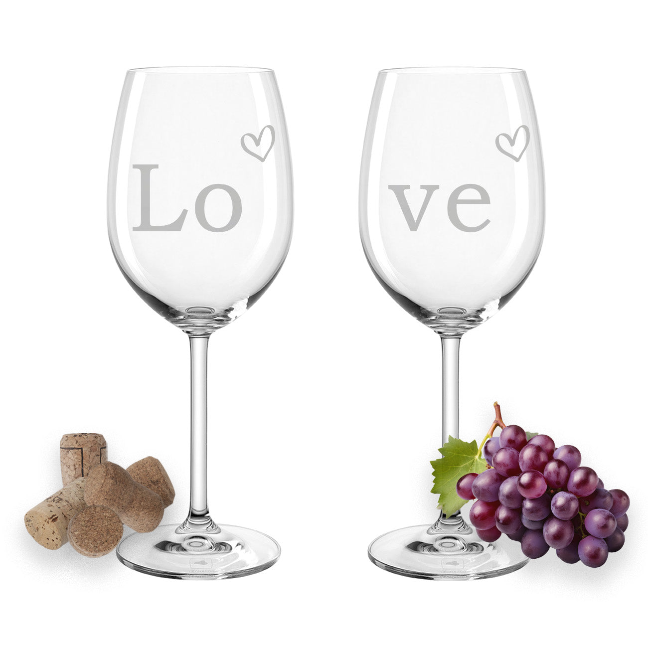 Weinglas Set "LOVE" Leonardo Daily