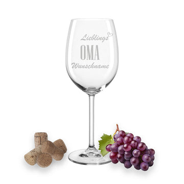 Weinglas "LIEBLINGS OMA" Leonardo Daily mit Wunschname