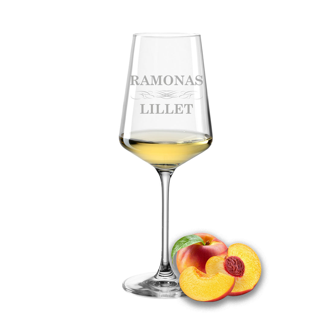 Weinglas mit Gravur Leonardo Puccini "LILLET" mit Wunschname