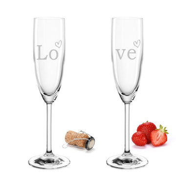 Sektglas mit Gravur Leonardo Daily "LOVE" 2 Gläser