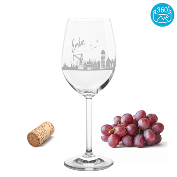 Weinglas mit Gravur Leonardo Daily Rotwein "SKYLINE EMDEN"