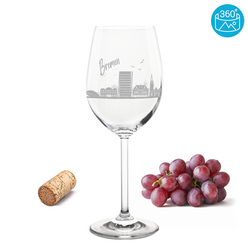 Weinglas mit Gravur Leonardo Daily Rotwein "SKYLINE BREMEN"